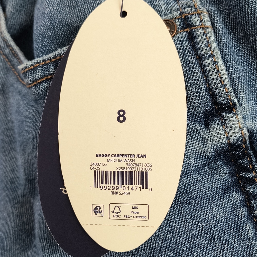 Scoop Carpenter Barrel Blue Jeans Women's Size 8 10 - Picture 3 of 7